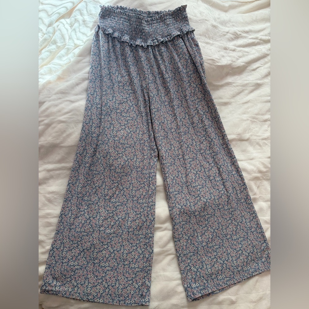 Floral Wide-Leg Women's Pants